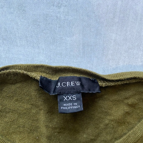 J. CREW flutter sleeve linen tee with lace trim - Picture 5 of 10